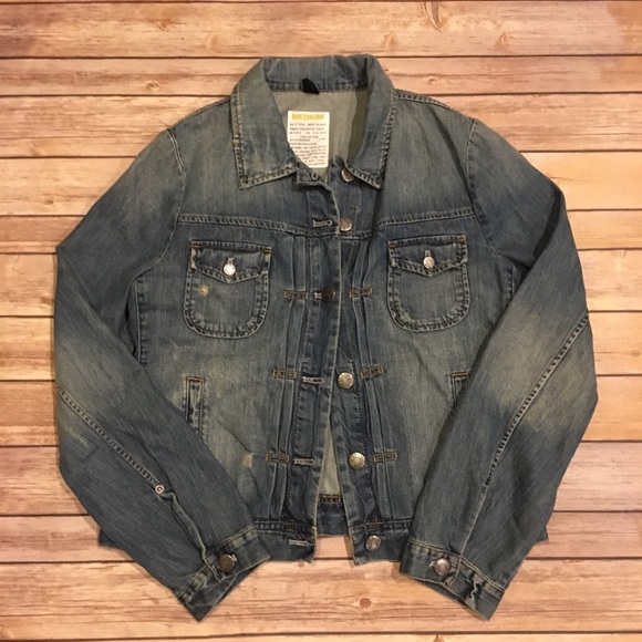 J. Crew Factory Jackets & Blazers - Distressed J. Crew Factory Jean Jacket, Size M J. Crew Factory Jackets & Blazers - Distressed J. Crew Factory Jean Jacket, Size M